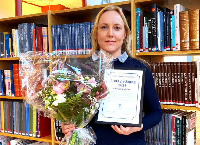 Hanna Landelius är Årets pedagog i Trelleborg 2021.