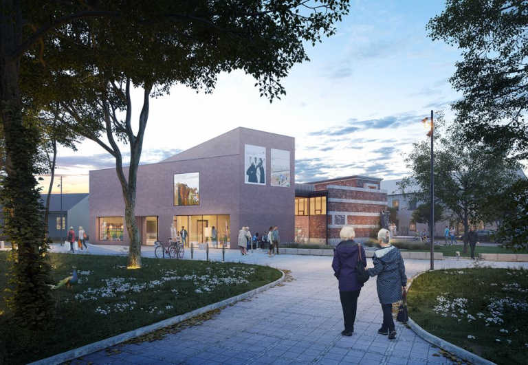 Den nya tillbyggnaden till Axel Ebbes konsthall i Trelleborg kommer att samspela med den nuvarande delen och samtidigt öppna upp platsen mot Stadsparken. Invigning beräknas kunna ske under 2024.