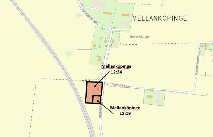 Fastigheten Mellanköpinge 12:24 rivs för att möjliggöra för en framtida östlig ringväg.