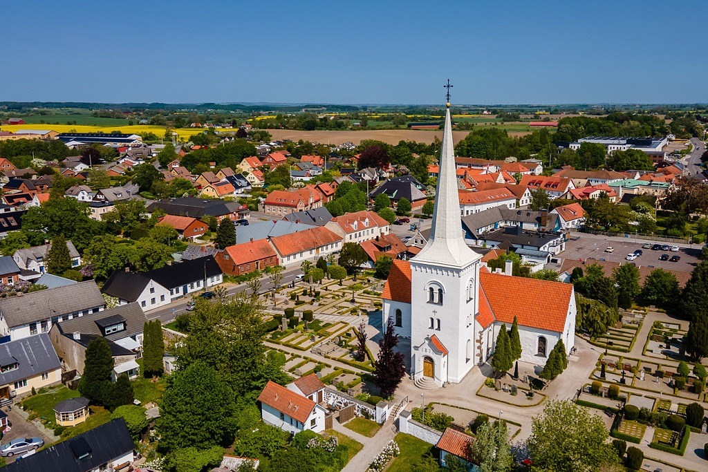 Drönarbild över del av Anderslöv.