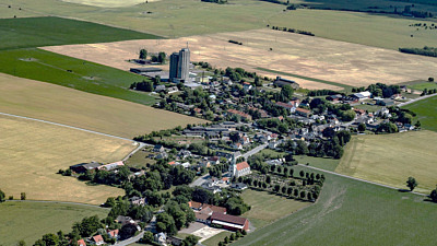 vy över landsbygd