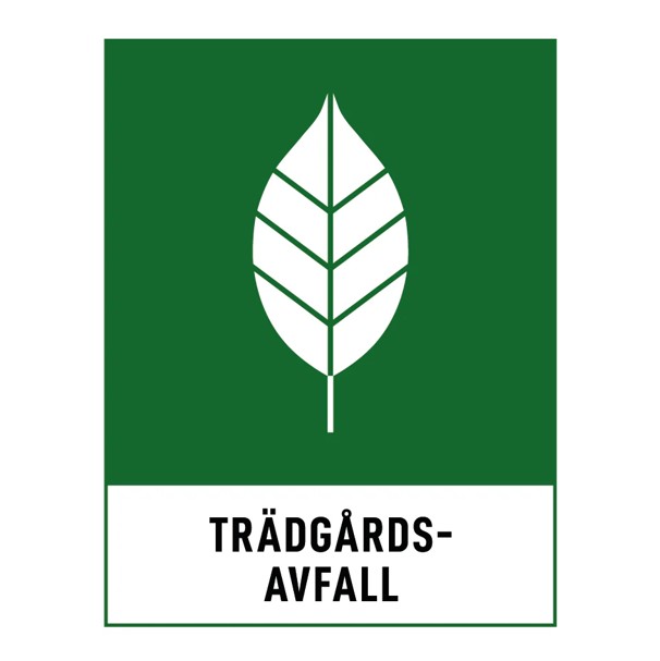 Symbol för trädgårdsavfall.